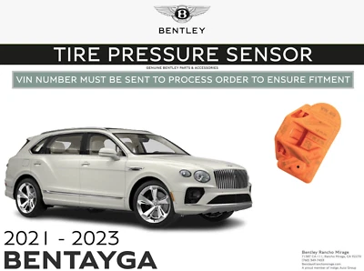 Sensor de monitoreo de presión de neumáticos TPMS 2021-2023 BENTLEY BENTAYGA genuino OEM Foto 1 de 2