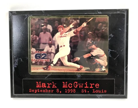 Mark McGwire Sept 8, 1998 St Louis Busch Stadium Home Run Record Wall Plaque Cover