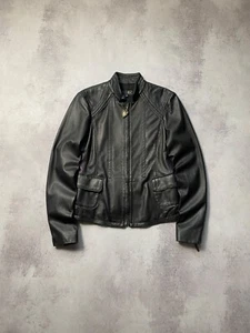 Vintage Roberto Cavalli Just Cavalli Leather Jacket Size 46 - Picture 1 of 17