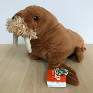 Wild Republic Walrus Soft Toy Plush Brown Medium 26cm Long Cuddlekins Wildlife - Picture 1 of 13