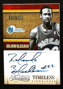 Rolando Blackman /299 AUTO 2013-14 Timeless Treasures Autograph DALLAS MAVERICKS - Picture 1 of 2