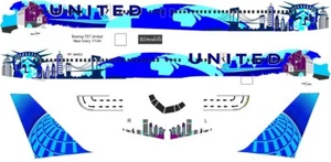 BSmodelle 144513_2 - 1/144 Boeing 757-200 United N14102 calcomanía para modelo de avión - Imagen 1 de 12
