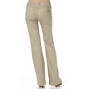 Genuine Dickies Junior's Five-Pocket Bootcut Pants, Khaki, Skinny Leg, NWT - Picture 1 of 6