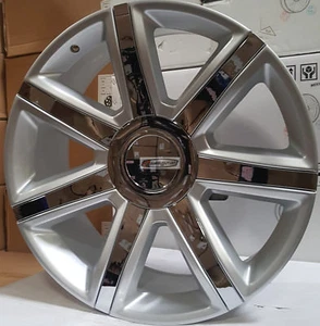 26x10 Platinum Style Silver Chrome Rims Wheels TPMS Tires Fit Cadillac Escalade - Picture 1 of 5