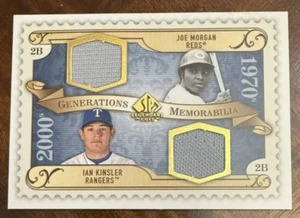 JOE MORGAN / IAN KINSLER - 2009 SP Tagli Leggendari - Generazioni Doppio Memorabilia - Foto 1 di 2