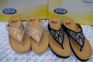 Scholl Womens Sandals Orthopedic Black or Off white RRP £59.99 Size UK 3-6 NICE! - Picture 1 of 21