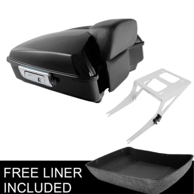 10.7" Chopped Trunk Backrest & Mounting Rack Fit For Harley Fatboy 2008-2016 - Image 1 of 4