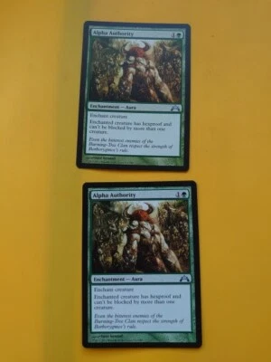 Alpha Authorty x2 Gatecrash Enchantment aura Magic the Gathering Card. - Image 1 of 4