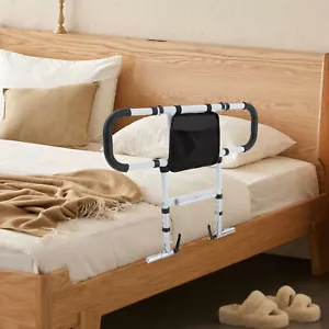 For Elderly Adults Adjustable Foldable Bed Assist Rail 300lbs w/Storage Bag NEW - Picture 1 of 20