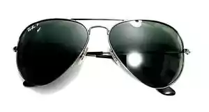 Ray Ban Aviator Sunglasses Gunmetal Frame With Dark Green Lens Large 58mm - Picture 1 of 8