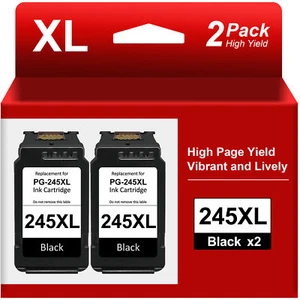 2 Pack Black PG-245XL Ink Cartridges For Canon PIXMA iP2820 MG2420 MG2520 MG2920 - Picture 1 of 6