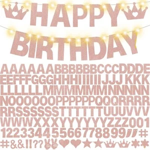 167 Pcs DIY Letter Banner Glitter Hanging Banner for Party Graduation Wedding - Picture 1 of 6