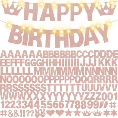 167件装DIY字母横幅闪光悬挂横幅派对毕业婚礼 — 第 1/4 张图片