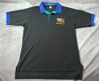 Vintage 90s Quaker State Slick 50 Racing Car Polo Shirt Made in USA Large - Image 1 of 4