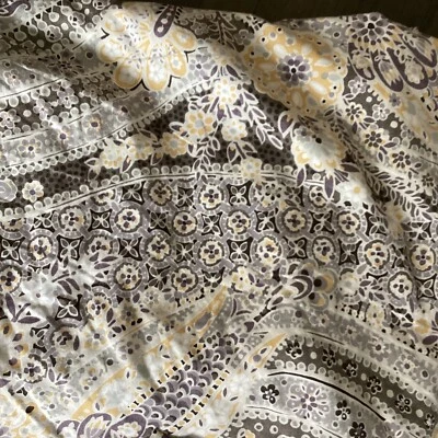 Edredón Queen Completo Gris Amarillo 3 piezas POTTERY BARN + 2 Fundas Estándar Algodón Orgánico Foto 1 de 4