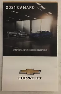 2021 CHEVROLET CAMARO DEALERSHIP EXTERIOR & INTERIOR COLOR CHART NEW - Bild 1 von 3