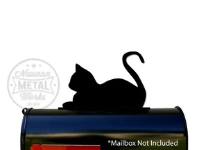 Gato Sentado - Reparte/Letrero de Buzón de Metal - Hecho en EE. UU. - Imagen 1 de 1