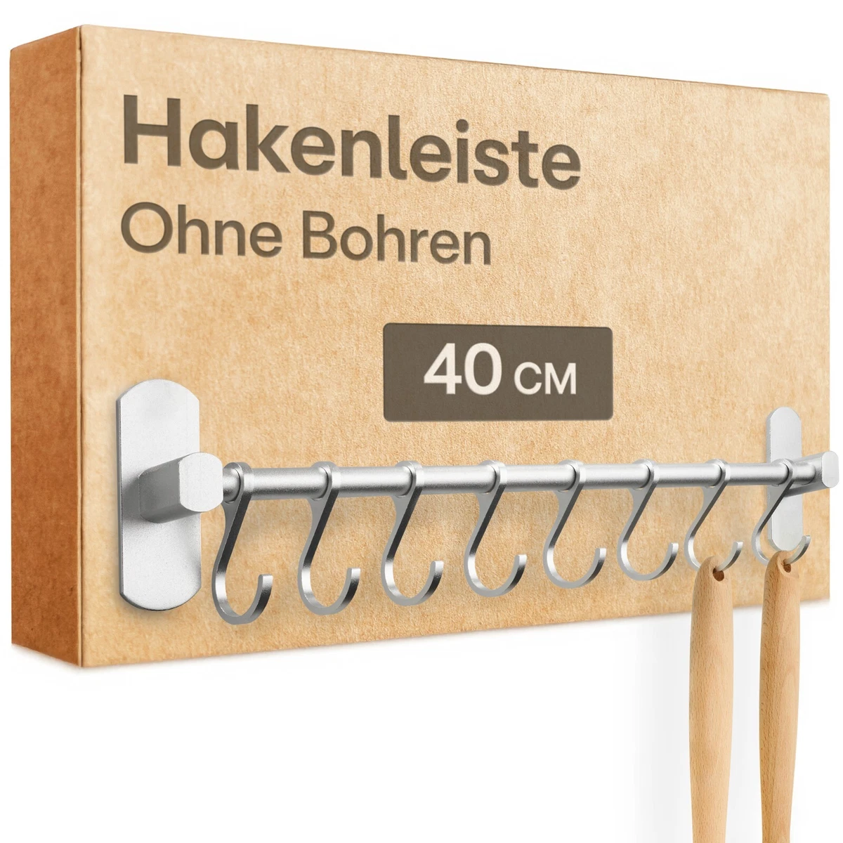Garderobenhaken-Leiste Aus Schmiedeeisen – Stabile Wandgarderobe Mit 5 Haken Für Flur, Bad Oder Küche