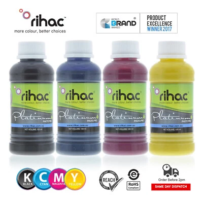 Rihac Pigment Inks for Canon Maxify Printers MB2060 MB2360 MB5060 MB5360 IB4060 - Image 1 of 3