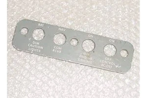 206-070-285-001, 206-070-285-1, Bell 206 Control Panel Overlay - Picture 1 of 1