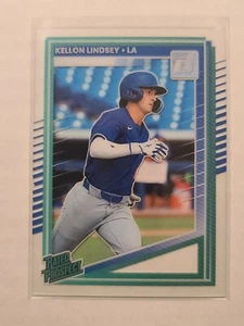 2025 Donruss Clearly Rated Prospect Kellon Lindsey #191 LA Dodgers Acetate - Picture 1 of 2
