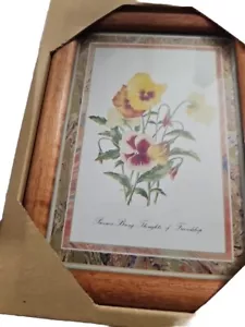 Pansies bring Thoughts Of Friendship Framed Print Good Condition - Picture 1 of 5