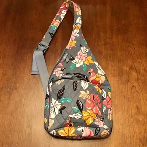 Vera Bradley Tropical Paradise Bird and Flowers Sling Bag Backpack Crossbody - Picture 1 of 10