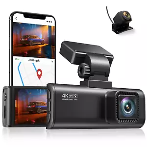 REDTIGER Dash Cam Front and Rear Built-in WiFi&GPS 4K Car Camera for Cars - Picture 1 of 9