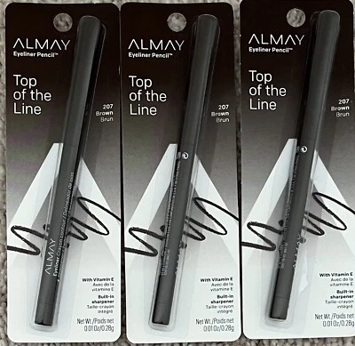 Подводка для глаз Almay Top Of The Line упаковка 3 шт., коричневая 207, 0,01 унции - Изображение 1 из 2