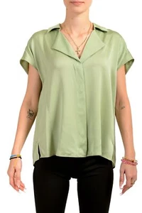 Hugo Boss Women's "Breta1" Sage Green Silk Sleeveless Blouse Top US 2 IT 38 - Picture 1 of 6