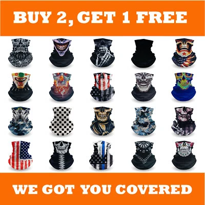 1pc Neck Gaiter Bandana Face Mask Cooler UV Sun Protection Cooling Gator Shield