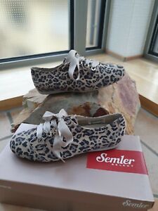 Sneakers, Schnürschuhe, Halbschuhe, Damen, Semler, Gr. 38, Leoparden-Muster