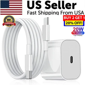OEM SPEC USB-C Fast Charger For iPhone 16 15 14 13 12 11 Pro Max XS Type C Cable - Picture 1 of 24