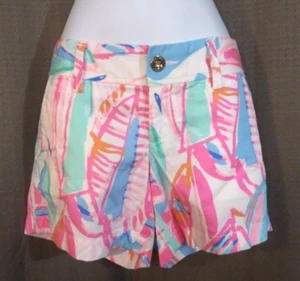 LILLY PULITZER THE CALLAHAN SHORT OUT TO SEA WATERCOLOR SAILBOAT SZ 0 NWT - Picture 1 of 6