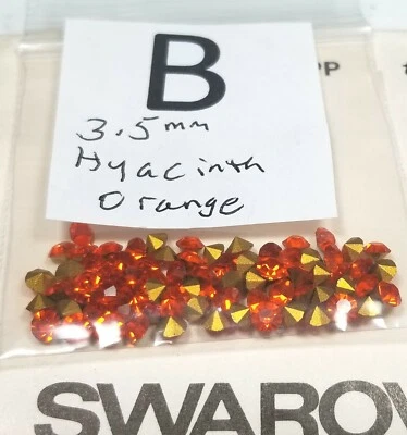 Lote de reparación de joyas de cristal con punta trasera de diamantes de imitación Swarovski de colección de 3,5 mm 2007 Foto 1 de 2