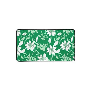 Green floral Durable Smooth Non-Slip flower Map Desk Mat PC Keyboard Mouse Pad - Picture 1 of 3