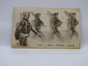 Postal Cabaña Militar-Dos-Tres-Cuatro Militares Ft Curtis Virginia Soldiers F810 - Imagen 1 de 2