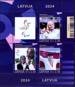 Latvia 2024 Sport, Summer Paralympic Games in Paris, Medallists MNH** - Picture 1 of 1
