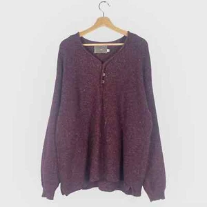 The Territory Ahead Burgundy Henley Style Sweater - Picture 1 of 7