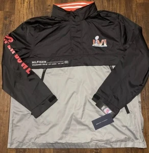 NUEVO CON ETIQUETAS Tommy Hilfiger LA Super Bowl LVI Sudadera con Capucha Cuarto Cremallera Negra Para Hombre 2XL. E2 - Imagen 1 de 12