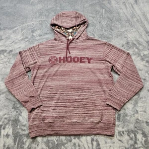 Hooey Lock-Up Hoody Mens Large Burgundy embroidered striped aztec accent western - Picture 1 of 13