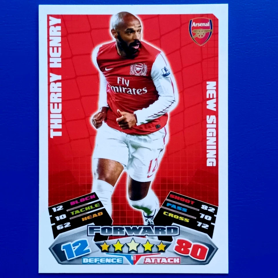 11/12 Topps MATCH Attax Extra 2011/12 Thierry Henry Arsenal New Signing #N1 - Image 1 of 2