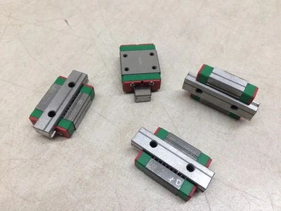 Lot of 4 Hiwin MGN7 AF 0007 48 15-5 Linear Guide Rail Bearing Slide 30mm Length - Image 1 of 4