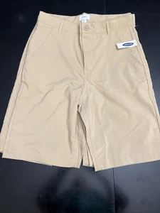 Old Navy Boys Uniform Tech Performance Shorts Khaki, Size 16, adjustable waist - Picture 1 of 2