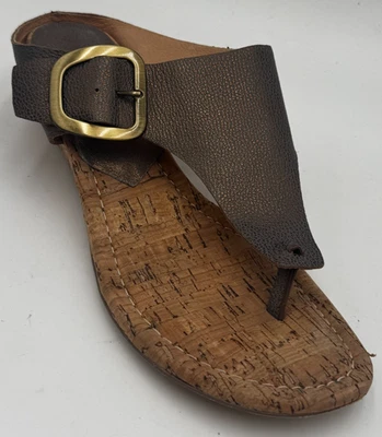 Zapatos para mujer Donald Pliner Oltina talla 11M sandalias de cuña de cuero bronce sin cordones Foto 1 de 4