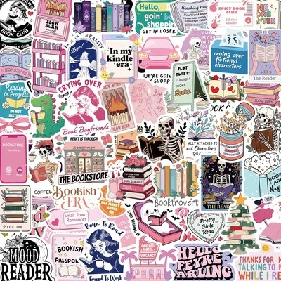 200 PCS Book Stickers for Kindle, Bookish Stickers, Reading Multicolor  - Image 1 of 4