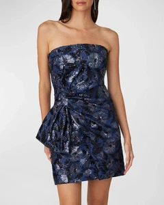 NWT $595 Shoshanna Strapless Sequin Mini Dress 2 - Picture 1 of 6