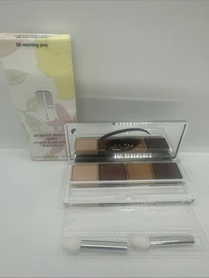 Clinique All About Shadow Quad - 03 MORNING JAVA Neutral Free Ship Eyeshadow NEW - Image 1 of 3