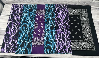 ЛОТ ИЗ 6 ВИНТАЖНЫХ 100% ХЛОПКОВЫХ БАНДАН / НОСОВЫХ ПЛАТКОВ - МНОГОЦВЕТНЫЕ - СОВЕРШЕННО НОВЫЕ *10 - Изображение 1 из 4