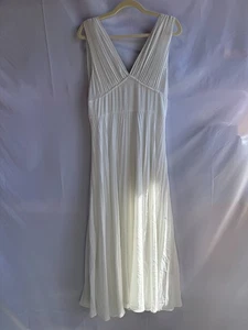 TOME x RTR weißes plissiertes Midikleid Größe 8 Flecken und Netzriss - Bild 1 von 19